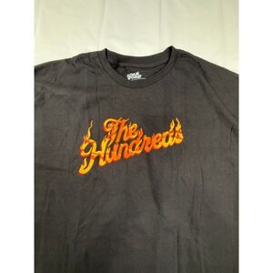 The Hundreds Adam Bomb Mens Black Flame Logo Long Sleeve T-Shirt 2XL Streetwear